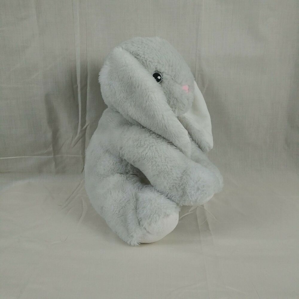 Kellytoy - Gray Fuzzy Bunny Rabbit - Plush - Rattle - Baby - Picture 2 of 3